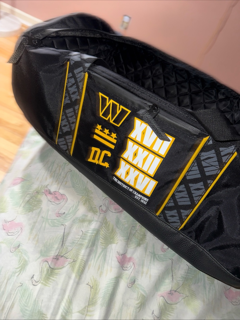DC Black and Yellow Duffel Bag
